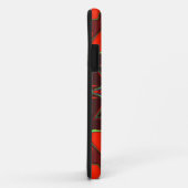 Cartoon Mandala Blume Rot und Aquamarin Case-Mate iPhone Hülle (Hinten/Rechts)