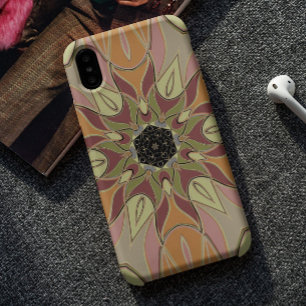 Cartoon Mandala Blume Rotes Orange und Gelb Case-Mate iPhone Hülle