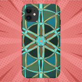 Cartoon Mandala Green Blue und Yellow Case-Mate iPhone Hülle