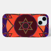 Cartoon Mandala Lila und Orange Case-Mate iPhone Hülle (Rückseite (Horizontal))
