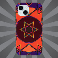 Cartoon Mandala Lila und Orange