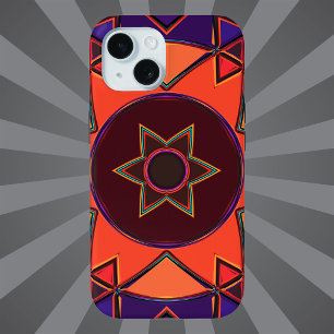 Cartoon Mandala Lila und Orange Case-Mate iPhone Hülle
