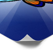 Cartoon Mandarin / Dragonet Fish Poster (Ecke)