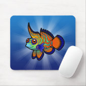 Cartoon-Mandarine/Dragonet Fische Mousepad (Mit Mouse)