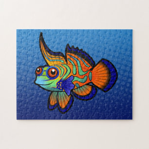 Cartoon-Mandarine/Dragonet Fische Puzzle