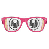 Cartoon Manga Eyes Sonnenbrille (pink) (Vorderseite)
