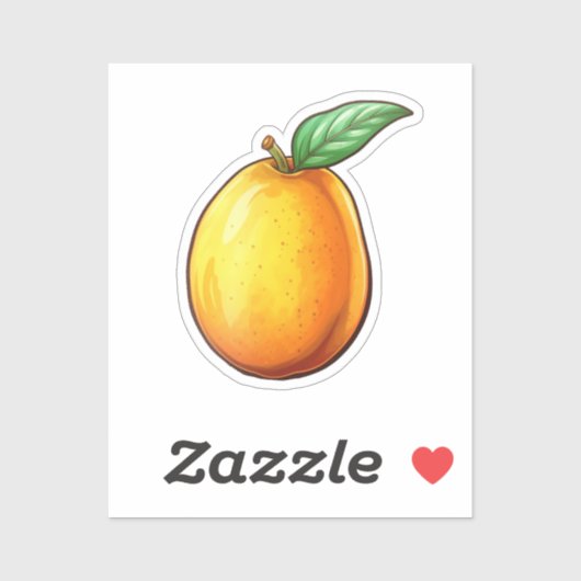 Cartoon mango aufkleber (Blatt)