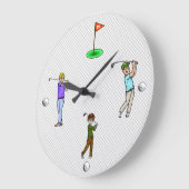Cartoon Männliche Golfer Uhr (Winkel)