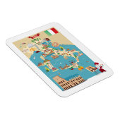 Cartoon Map Italiens Magnet (Rechte Seite)