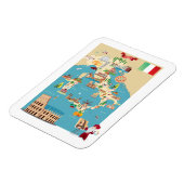 Cartoon Map Italiens Magnet (Linke Seite)