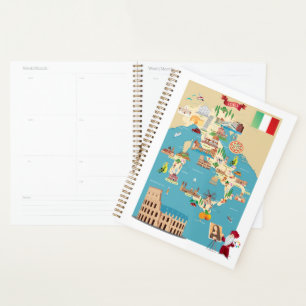 Cartoon Map Italiens Planer