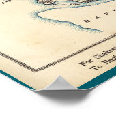 Cartoon Map of Denmark (1868) Poster (Ecke)