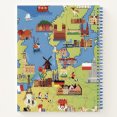 Cartoon Map of Europe Notizblock (Rückseite)