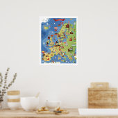 Cartoon Map of Europe Poster (Küche)