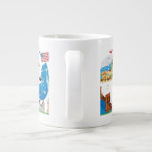 Cartoon Map of New York Staat Jumbo-Tasse (Rückseite)