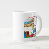 Cartoon Map of New York Staat Jumbo-Tasse (Vorderseite Rechts)