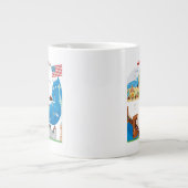 Cartoon Map of New York Staat Jumbo-Tasse (Vorderseite)