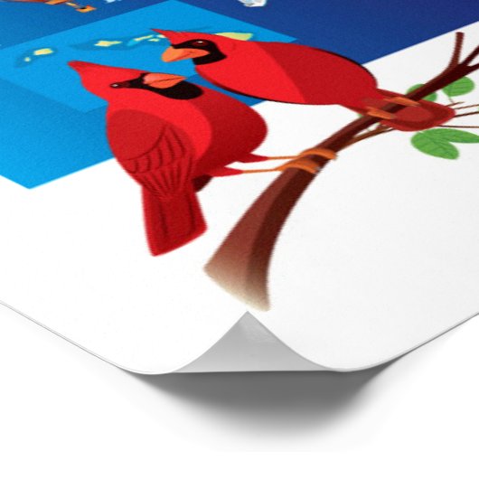 Cartoon Map USA Poster (Ecke)