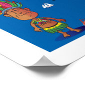 Cartoon Map von Brasilien Poster (Ecke)