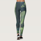 Cartoon Märchenwaldlandschaft Vintag. Leggings (Rückseite)