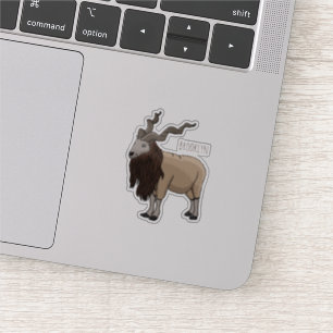 Cartoon Markhor Aufkleber