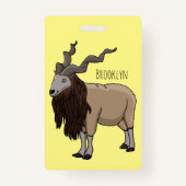 Cartoon Markhor Ausweis (Rückseite)