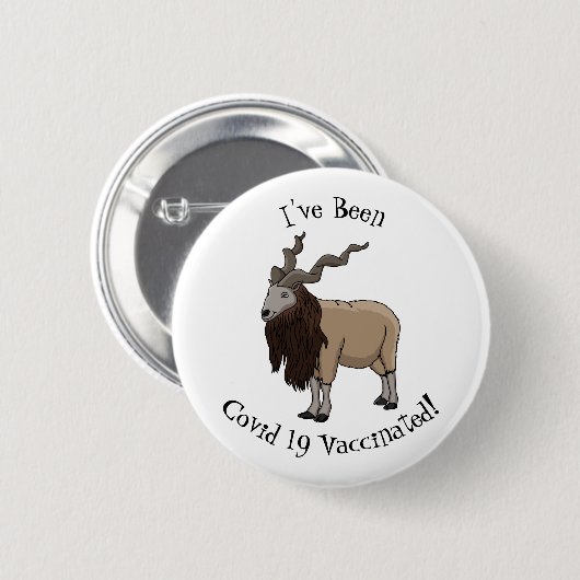 Cartoon Markhor Button (Vorne & Hinten)