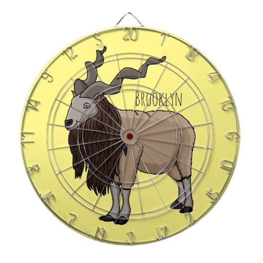 Cartoon Markhor Dartscheibe (vorne)