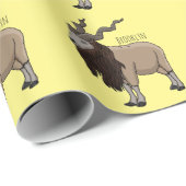 Cartoon Markhor Geschenkpapier (Rolleneckpunkt)
