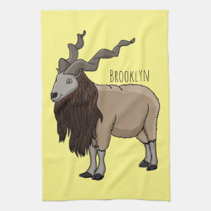 Cartoon Markhor Geschirrtuch