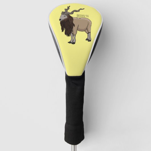 Cartoon Markhor Golf Headcover (Vorderseite)