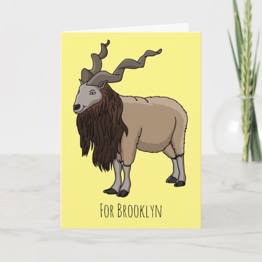 Cartoon Markhor Karte (Vorderseite)