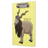 Cartoon Markhor Klemmbrett (Links)