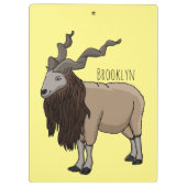 Cartoon Markhor Klemmbrett (Rückseite)