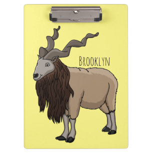 Cartoon Markhor Klemmbrett