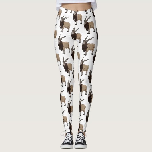 Cartoon Markhor Leggings (Vorderseite)