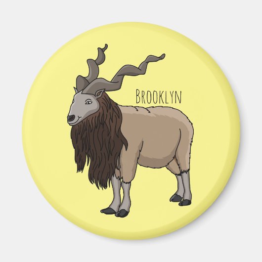 Cartoon Markhor Magnet (Vorne)