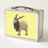 Cartoon Markhor Metall Brotdose (Rückseite)