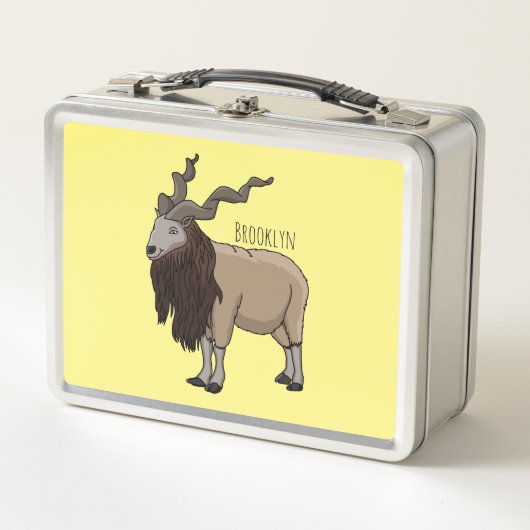 Cartoon Markhor Metall Brotdose (Vorderseite)