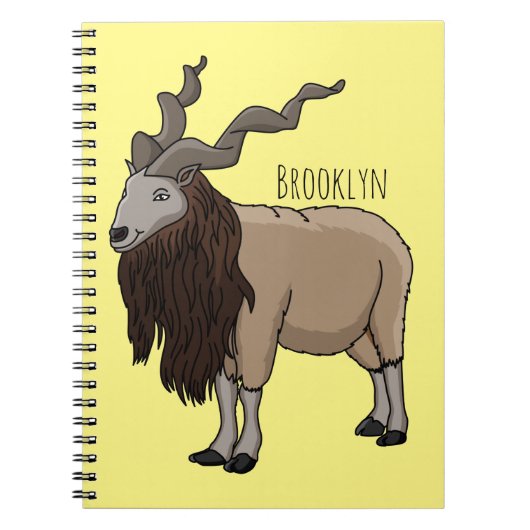 Cartoon Markhor Notizblock (Vorderseite)