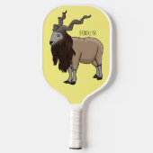Cartoon Markhor Pickleball Schläger (Rückseite)