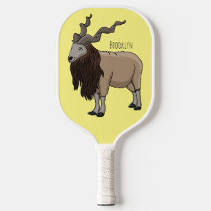Cartoon Markhor Pickleball Schläger