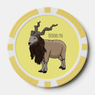 Cartoon Markhor Pokerchips