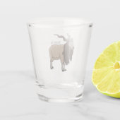 Cartoon Markhor Schnapsglas (Rückseite)