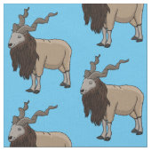 Cartoon Markhor Stoff (Nahaufnahme)