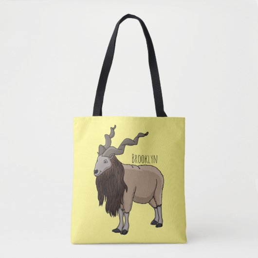 Cartoon Markhor Tasche (Vorderseite)
