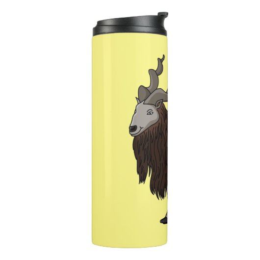 Cartoon Markhor Thermosbecher (Nach links gedreht)