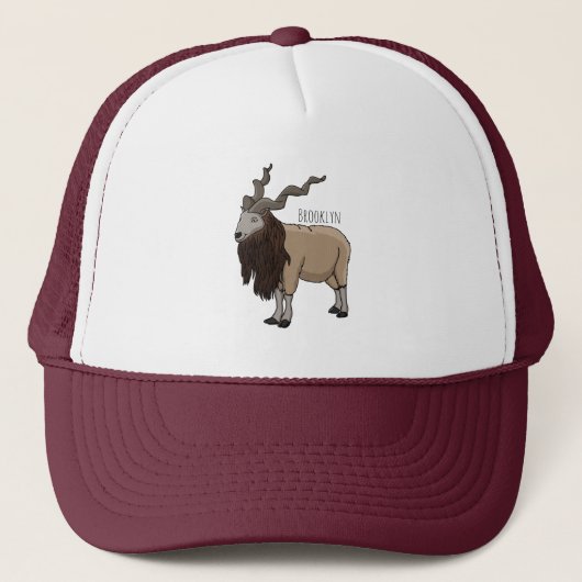 Cartoon Markhor Truckerkappe (Vorderseite)