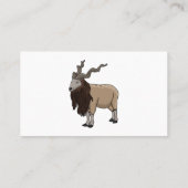Cartoon Markhor Visitenkarte (Rückseite)
