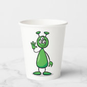 Cartoon Martian Pappbecher (Vorderseite)